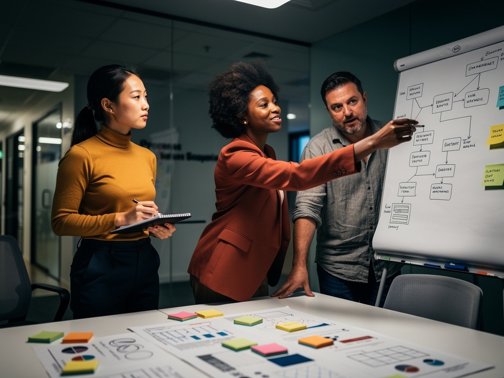 Equipo de consultoría trabajando